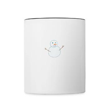 Une fille aime les journées d'hiver agréables, la - Mug contrasté - blanc/noir - Devant