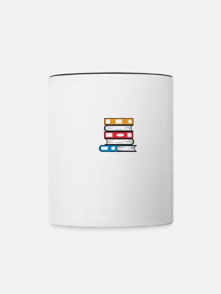 Gemütliche Wintersaison Bücher Lesen Literatur - Tasse zweifarbig - Weiß/Schwarz
