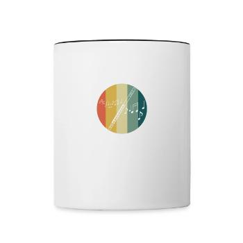 Flutist Squad Professional Orchestra Flutist Music - Contrasting Mug - white/black - Front
