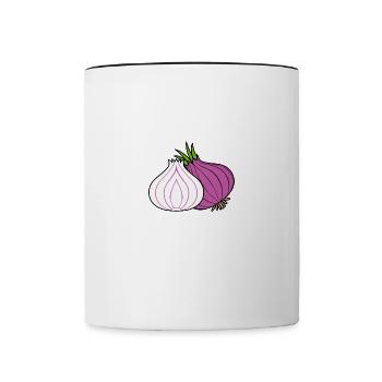 Geschmack von Zwiebeln: Ironisches Sprichwort, - Tasse zweifarbig - Weiß/Schwarz - Vorne