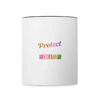 Protect Gods Creation Coral Reefs Nature Bible - Contrasting Mug - white/black - Front