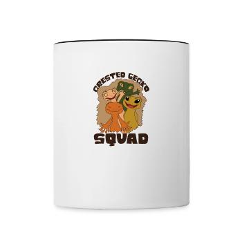 Süßes Zitat von Crested Gecko Squad, Echsenreptil - Tasse zweifarbig - Weiß/Schwarz - Vorne