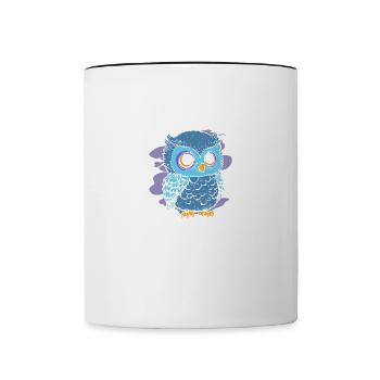 Un garçon aime la vie sauvage, les oiseaux, la - Mug contrasté - blanc/noir - Devant