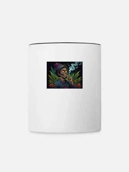 Verrückter Mann - Tasse zweifarbig - Weiß/Schwarz