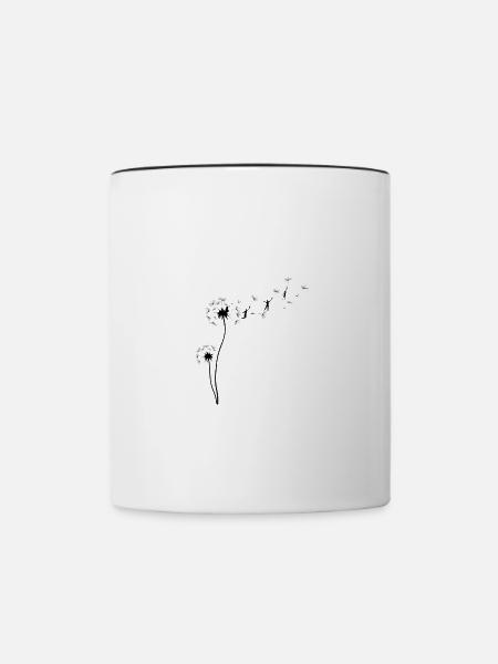 just fly away - Tasse zweifarbig - Weiß/Schwarz