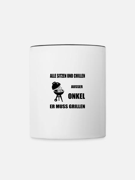 BBQ - Tasse zweifarbig - Weiß/Schwarz