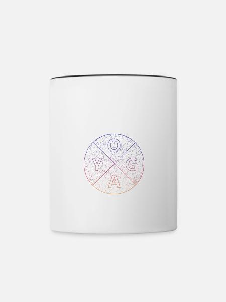 Yoga - Tasse zweifarbig - Weiß/Schwarz