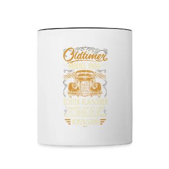 Oldtimer 1980 Birthday born in 1980 - Contrasting Mug - white/black - Front