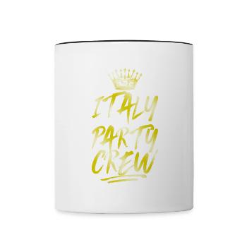 Italien Party Crew Gold - Tasse zweifarbig - Weiß/Schwarz - Vorne