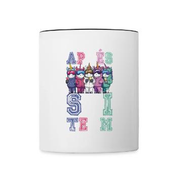 Après-ski Team Licorne Funny - Mug contrasté - blanc/noir - Devant