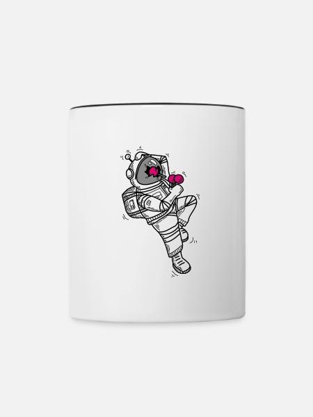 Astronaut - Tasse zweifarbig - Weiß/Schwarz