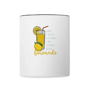 Denken Sie an Zitronen Sommerlimonadenfrüchte - Tasse zweifarbig - Weiß/Schwarz - Vorne