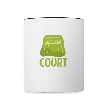 Tennis Court Ironic Saying Ball Sports Tennis - Contrasting Mug - white/black - Front