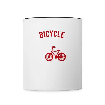 Bicycle Squad, Cardio, Radfahrer, Hobbysport - Tasse zweifarbig - Weiß/Schwarz - Vorne