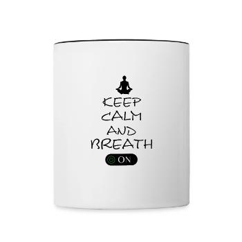 Yoga - Tasse zweifarbig - Weiß/Schwarz - Vorne