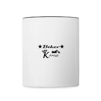 Motorrad - Tasse zweifarbig - Weiß/Schwarz - Vorne