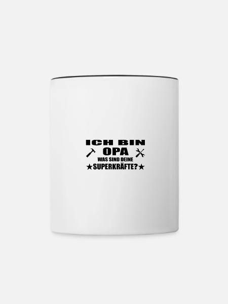 Opa - Tasse zweifarbig - Weiß/Schwarz