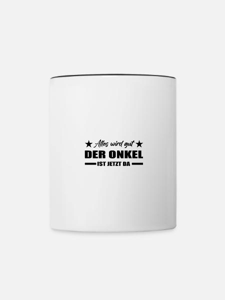 Onkel - Tasse zweifarbig - Weiß/Schwarz