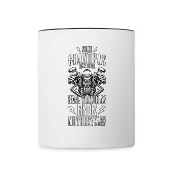 Some Grandpas Play Bingo Real Ride Motorcycle - Tasse zweifarbig - Weiß/Schwarz - Vorne