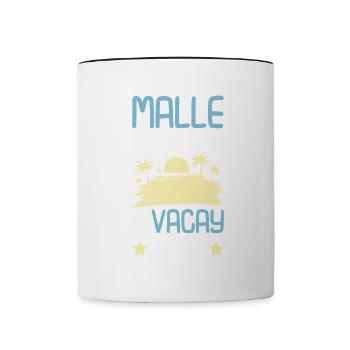 Malle Sommer Spruch - Tasse zweifarbig - Weiß/Schwarz - Vorne