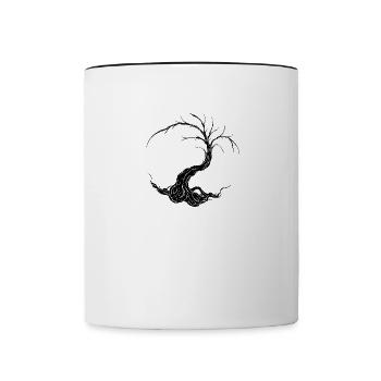 Baum des Lebens. - Tasse zweifarbig - Weiß/Schwarz - Vorne