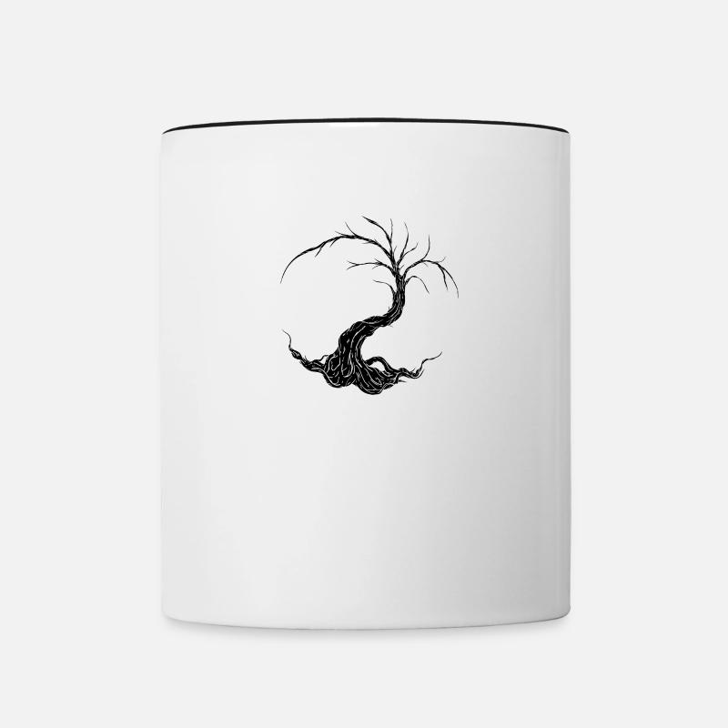 Baum des Lebens. - Tasse zweifarbig - Weiß/Schwarz