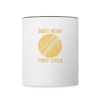 Meilleure soupe miso ironique de tous les temps - Mug contrasté - blanc/noir - Devant