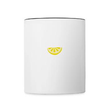 Lemon Juice Ironic Saying Lemonade Fruits - Contrasting Mug - white/black - Front