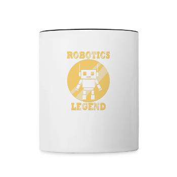 Robotics Legend Funny Quote Mechanic Engineer - Contrasting Mug - white/black - Front