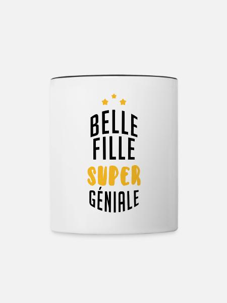 Stieftochter / Schwiegersohn / Sohn / Tochter - Tasse zweifarbig - Weiß/Schwarz