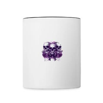 Crâne d’enterrement de vie de garçon 2024 - Mug contrasté - blanc/noir - Devant