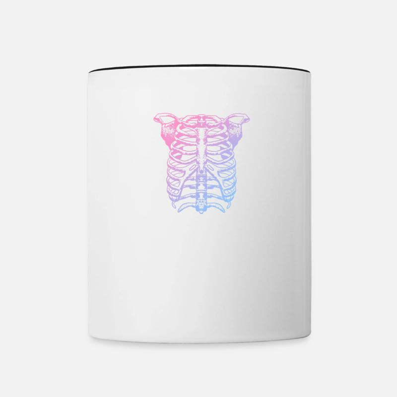 Squelette - Mug contrasté - blanc/noir