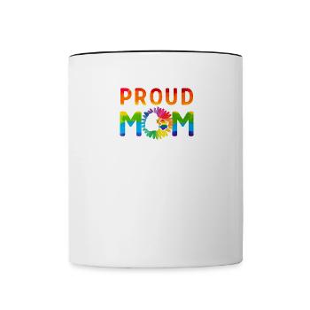 Proud Mom Bear - Contrasting Mug - white/black - Front