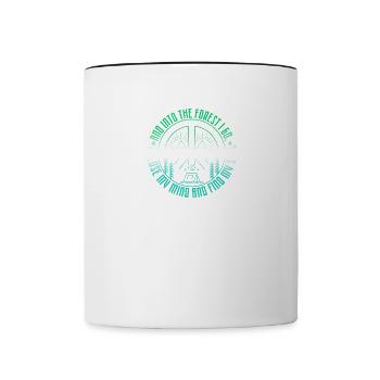 Et dans la forêt, je vais perdre mon esprit et trouver - Mug contrasté - blanc/noir - Devant