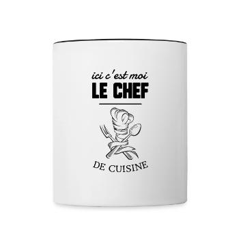 Chef de cuisine - Mug contrasté - blanc/noir - Devant