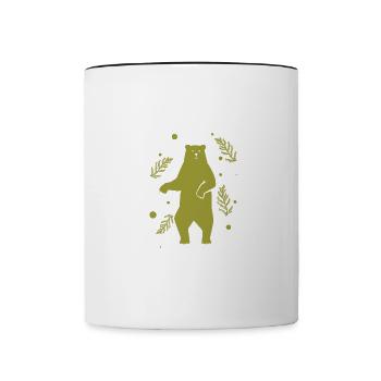 Ours - Panda Forêt Nature Liberté Sauvage - Mug contrasté - blanc/noir - Devant