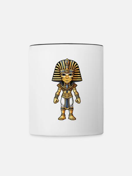 Pharao Comic - Tasse zweifarbig - Weiß/Schwarz