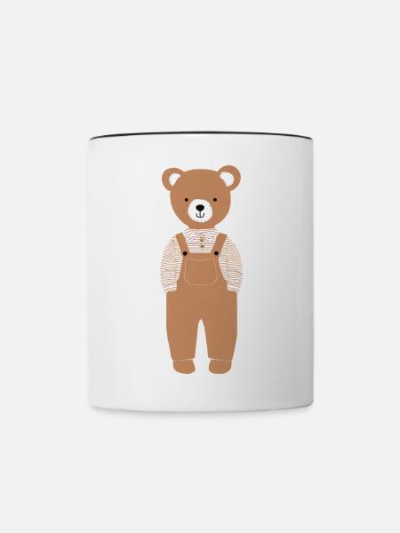 Teddy - Tasse zweifarbig - Weiß/Schwarz