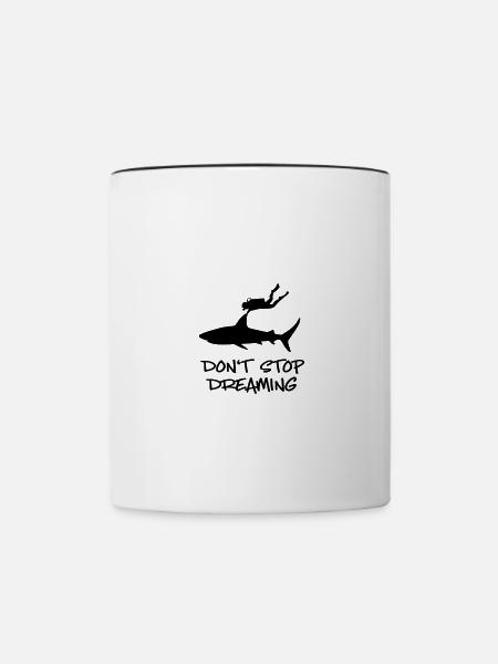 Tauchen - Tasse zweifarbig - Weiß/Schwarz