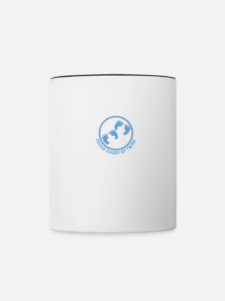 Papa des jumeaux - Drôle de design pour les garçons - Mug contrasté - blanc/noir