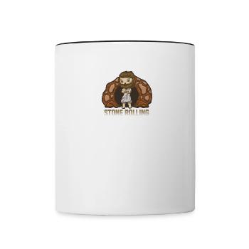 Easter Jesus Resurrection Stone Rolling Let’s Roll - Mug contrasté - blanc/noir - Devant
