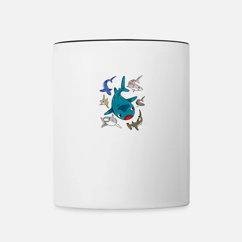 Requin garçon biologie des espèces de requin - Mug contrasté - blanc/noir