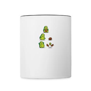 Avocado Mom for Pregnancy Mamacado Lovers - Contrasting Mug - white/black - Front
