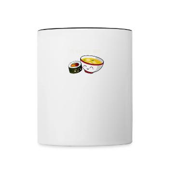 You Maki Miso Happy Sushi - Contrasting Mug - white/black - Front
