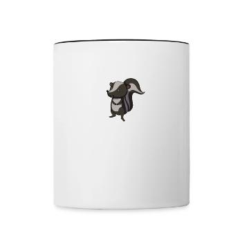 Stinktier Haustier Skunk Liebhaber Geschenk - Contrasting Mug - white/black - Front