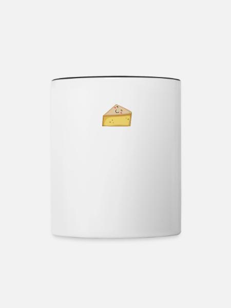 Kleiner Käse - Tasse zweifarbig - Weiß/Schwarz