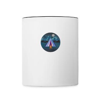 Abenteuer - Tasse zweifarbig - Weiß/Schwarz - Vorne