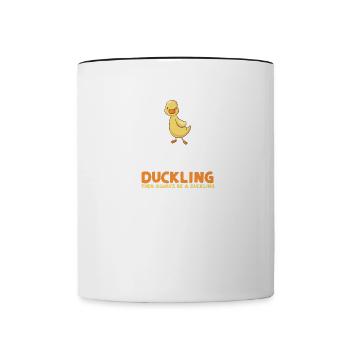 Seien Sie immer sich selbst lustiges Entlein-Geschenk - Tasse zweifarbig - Weiß/Schwarz - Vorne