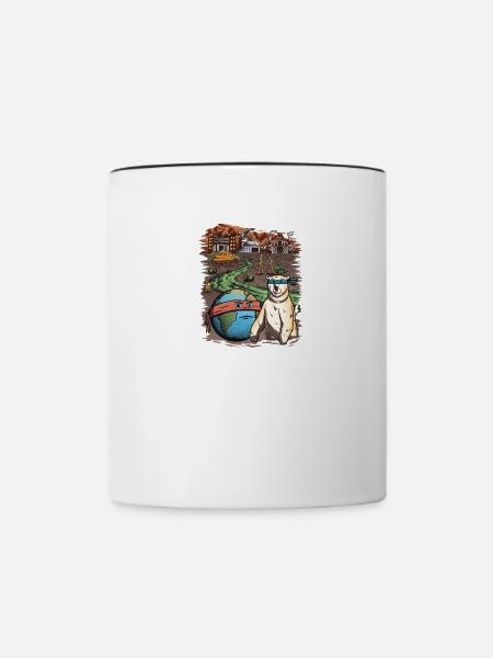 Rette die Welt! - Tasse zweifarbig - Weiß/Schwarz