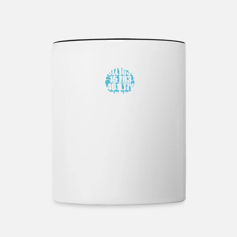 Intelligence Stephen Hawking Citation Motivation - Mug contrasté - blanc/noir